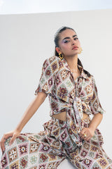 Dallas Pastel Kilim Pleated Co-Ord Set