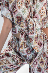 Dallas Pastel Kilim Pleated Pants