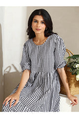 Gingham Tiered Dress