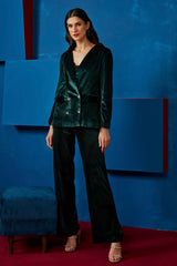 Green Velvet Blazer