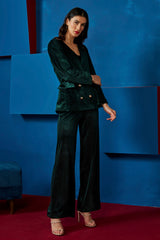 Green Velvet Blazer