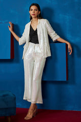 White Sequin Co-ord Set