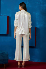 White Sequin Pants