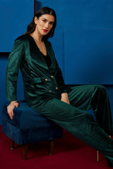 Green Velvet Blazer