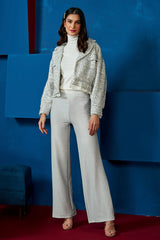 Shimmery Silver Pants