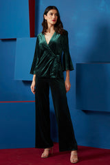 Emerald Green Velvet Co-ord Set