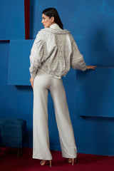 Shimmery Silver Pants