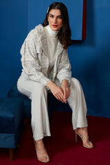 Shimmery Silver Pants