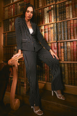 Leah Blue & White Striped Pants