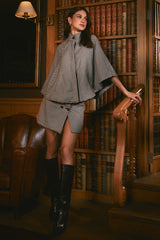 Alis Houndstooth Cape