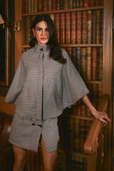 Alis Houndstooth Cape