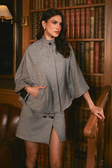 Alis Houndstooth Cape