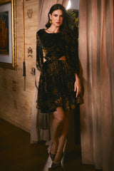 Carla Velvet Cut Out Dress