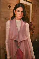 Luna Sleeveless Suede Jacket