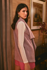 Luna Sleeveless Suede Jacket