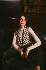 Pearl Sleeveless Tweed Jacket