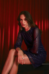 Vivian Full Sleeved Sequin Dress