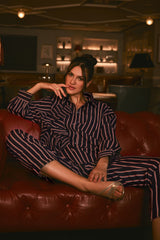 Leah Black & White Striped Pants