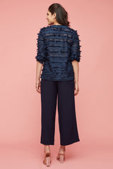 Fringes Dark Blue Top