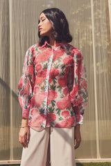 Zaria Organza Button-Down