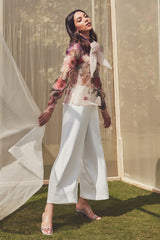 Karlene White Banana Crepe Pants