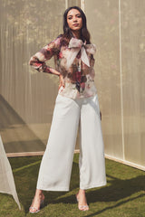 Karlene White Banana Crepe Pants