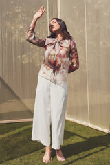 Karlene White Banana Crepe Pants