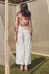 Ivana Bow-Tie Organza Top