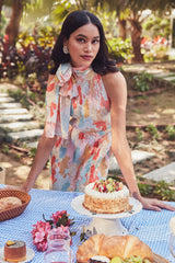 Ellga Floral Halter Top