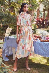 Ellga Floral Midi Skirt