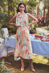 Ellga Floral Halter Top