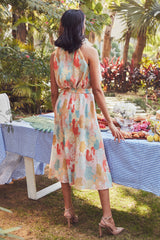 Ellga Floral Midi Skirt