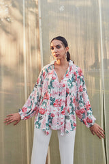 Dannica Floral Tie-Up Top