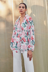 Dannica Floral Tie-Up Top