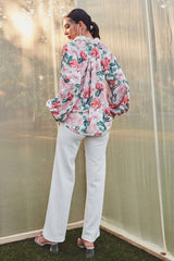 Dannica Floral Tie-Up Top