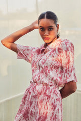 Lyna Pink Tie-Dye Top