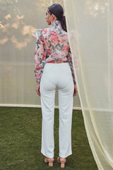 Ivana Bow-Tie Organza Top