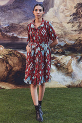 Verlene Kilim Print Midi Dress