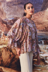 Wendall Chiffon Gathered Top