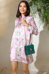 Hydrangea Shirt Dress