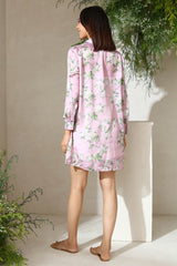 Hydrangea Shirt Dress