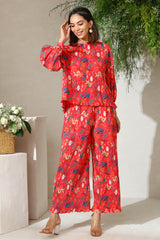 Floral Pleated Pants