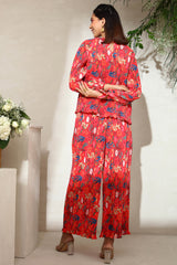 Floral Pleated Pants