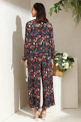 Floral Pleated Pants