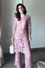 Nriti Shah In Our Anisa Onion Pink Lace Co-ord Set