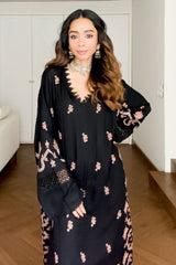 Smridhi Sibal In Our Black Pashmina Shawl Kaftan