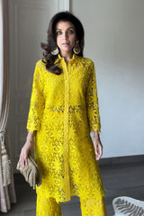 Nriti Shah In Our Kirin Yellow Lace Co-ord Set