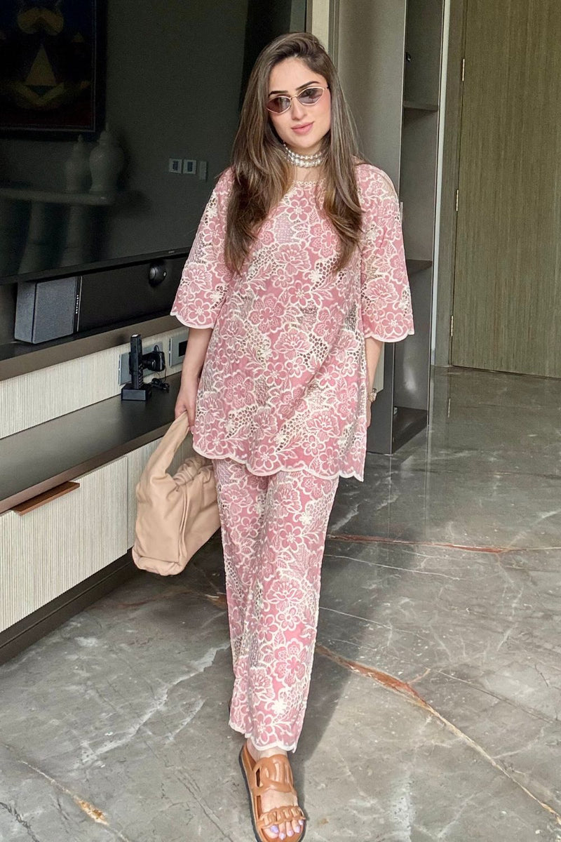 Nikita Vasdev In Our Chimes Lace Co-ord Set