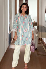 Nriti Shah In Our Gul Blue Kurta Set