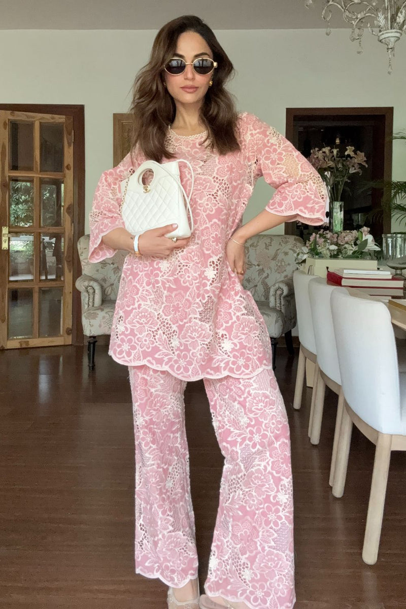 Mehak Bakshi In Our Chimes Lace Co-ord Set